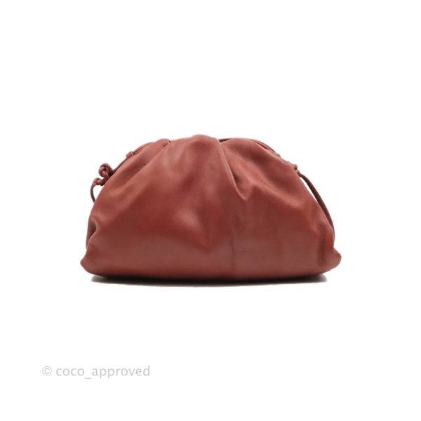 Bottega Veneta Butter Calfskin The Mini Pouch Bordeaux Brick Red For Sale