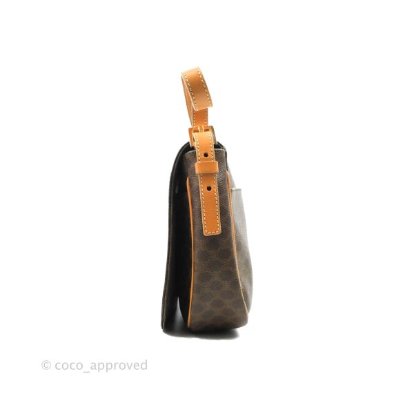 Celine Vintage Brown Canvas Shoulder Bag Online Hot Sale