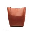 Celine Sangle Bucket Bag Calfskin Brick Red Gold Hardware Hot on Sale