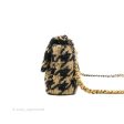 Chanel 19 Medium Tweed Houndstooth Black Beige Mixed Hardware Hot on Sale