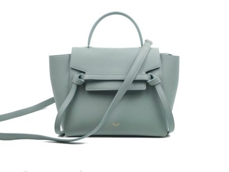 Celine Micro Belt Bag Light Blue Grained Calfskin Gold Hardware Hot on Sale