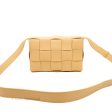 Bottega Veneta Cassette Shoulder Bag Intrecciato Beige Lambskin Online Sale