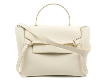 Celine Mini Belt Bag White Grained Calfskin Gold Hardware Discount