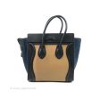 Celine Micro Luggage Bag Navy Beige Black Calfskin Cheap