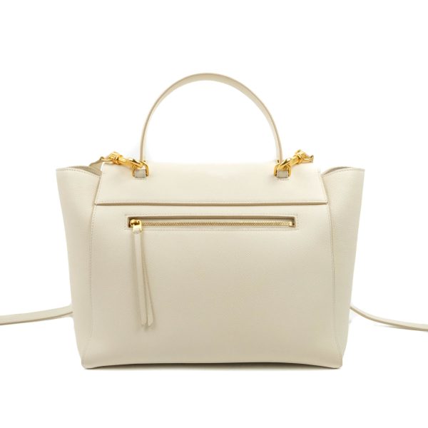 Celine Mini Belt Bag White Grained Calfskin Gold Hardware Discount