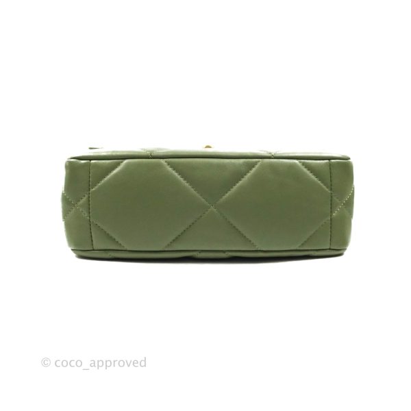 Chanel 19 Small Olive Green Mixed Hardware on Sale