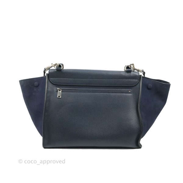 Celine Small Sleek Trapeze Navy Calfskin For Cheap