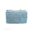 Chanel 19 Maxi Flap Bag Blue Tweed Mixed Hardware Online now