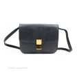 Celine Medium Classic Box Flap Grey Blue Python Gold Hardware Sale