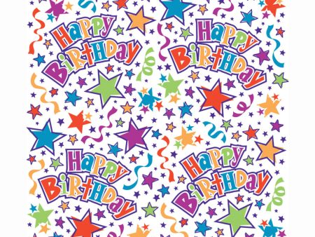 Birthday Stars Gift Wrap, 30  x 5 ft For Cheap