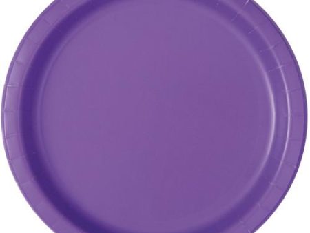 Neon Purple Solid Round 9  Dinner Plates, 16ct Online