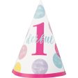 Pink Dots 1st Birthday Baby Hat For Discount