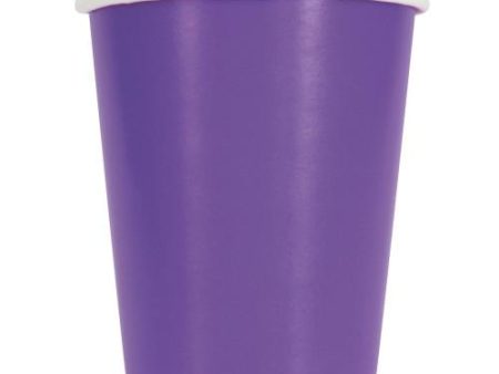 Neon Purple Solid 9oz Paper Cups, 14ct Sale