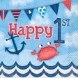 Little Sailor Nautical First Birthday Beverage Napkins, 16ct Discount