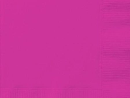 Neon Pink Solid Beverage Napkins, 20ct For Discount