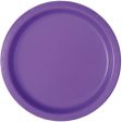 Neon Purple Solid Round 7  Dessert Plates, 20ct For Discount