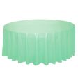 Mint Solid Round Plastic Table Cover, 84  Online Sale