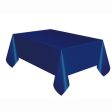 True Navy Blue Solid Rectangular Plastic Table Cover, 54 x108  For Cheap