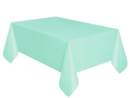 Mint Solid Rectangular Plastic Table Cover, 54 x108  Cheap