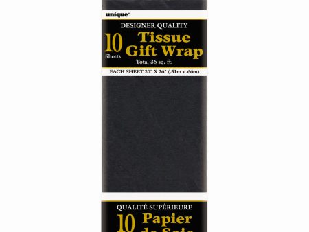 Black Tissue Sheets, 10ct Supply