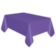 Neon Purple Solid Rectangular Plastic Table Cover, 54 x108  For Cheap