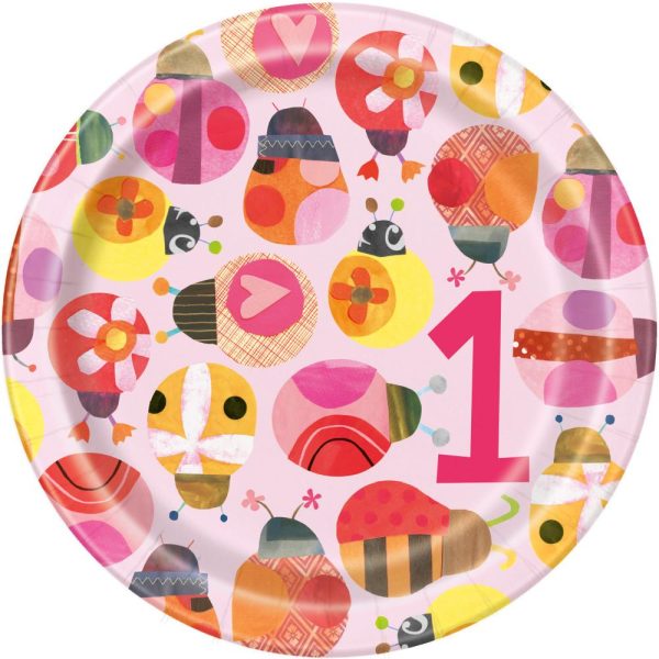 Ladybug 1st Birthday Round 7  Dessert Plates, 8ct Sale