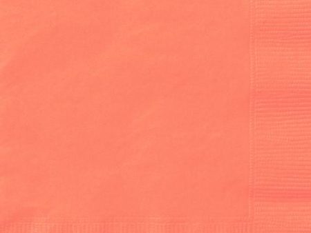 Coral Solid Beverage Napkins, 20ct For Cheap