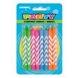 Chevron Birthday Candles - Assorted Colors, 8ct Online now