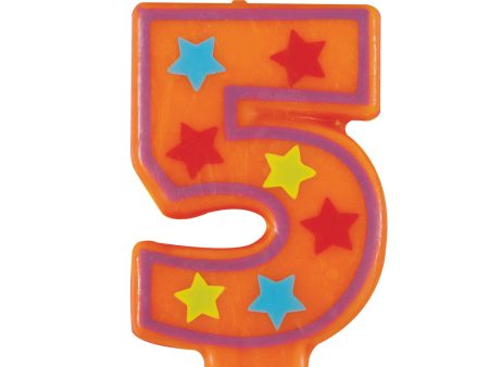 Number 5 Decorative Birthday Candle For Sale