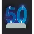 Number 50 Flashing Holder with Birthday Candles Fashion